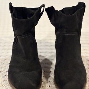 Merona Sawyer Black Faux Suede Ankle Booties